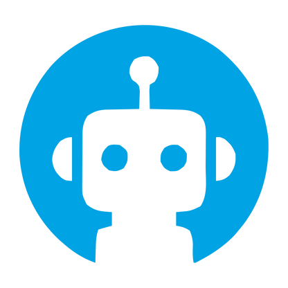 Robot Face Circle Logo #00a3e4