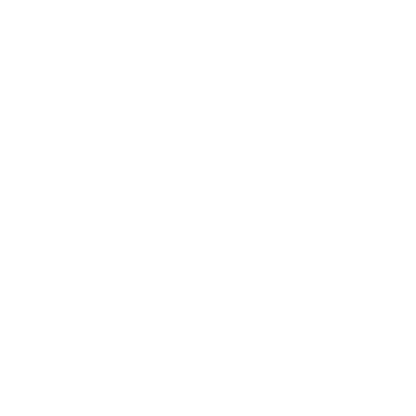 Robot Face Circle Logo #ffffff