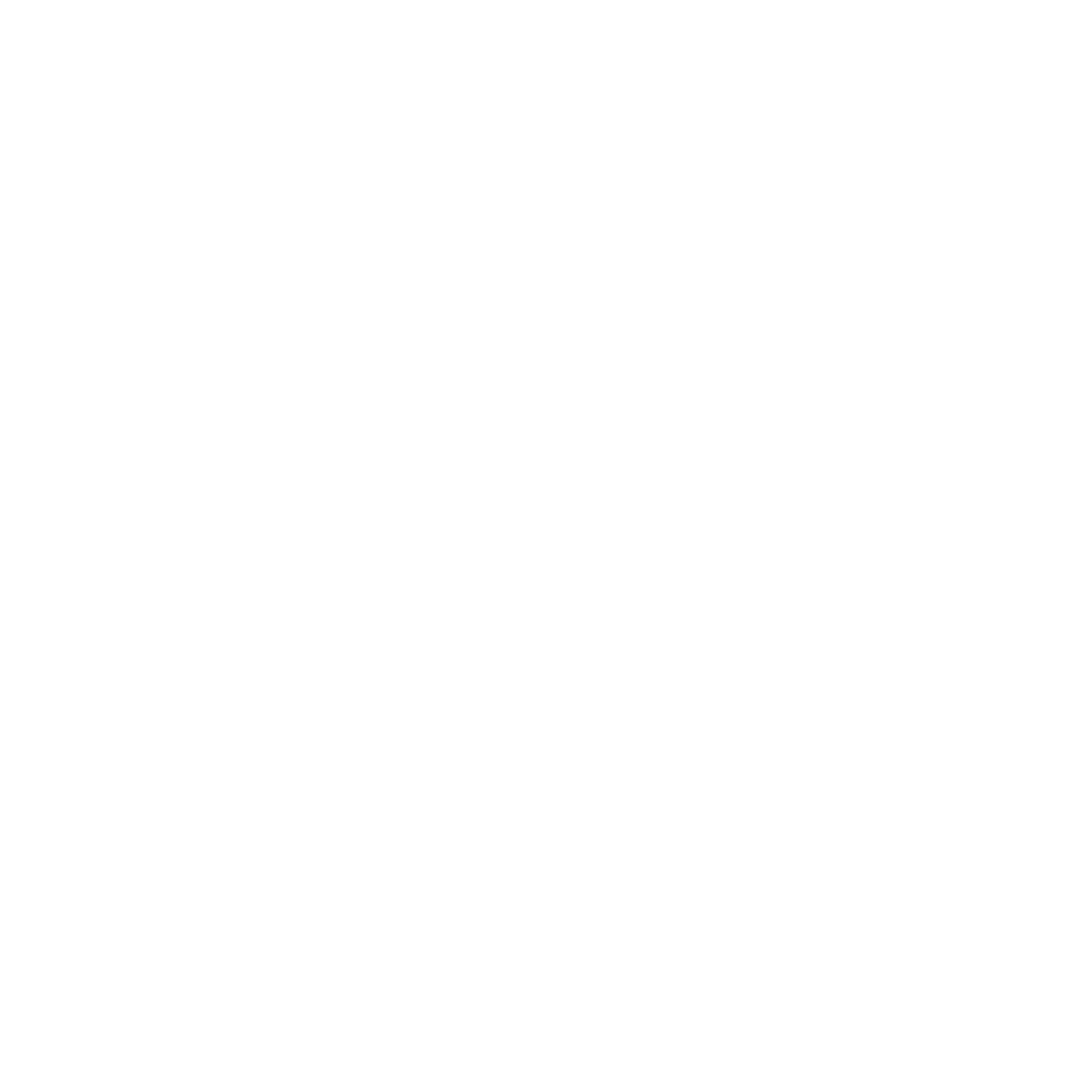 Negative Space Robot Logo #ffffff