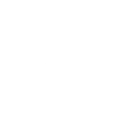 Negative Space Robot Logo #ffffff