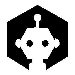 Robot Head Hexagon Logo