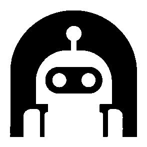 Robot Arch Negative Space Logo