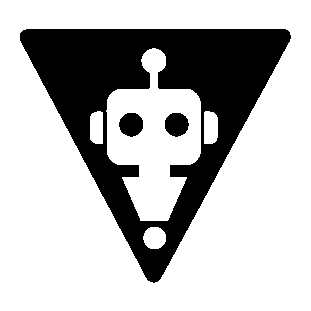 Robot Head Triangle Logo