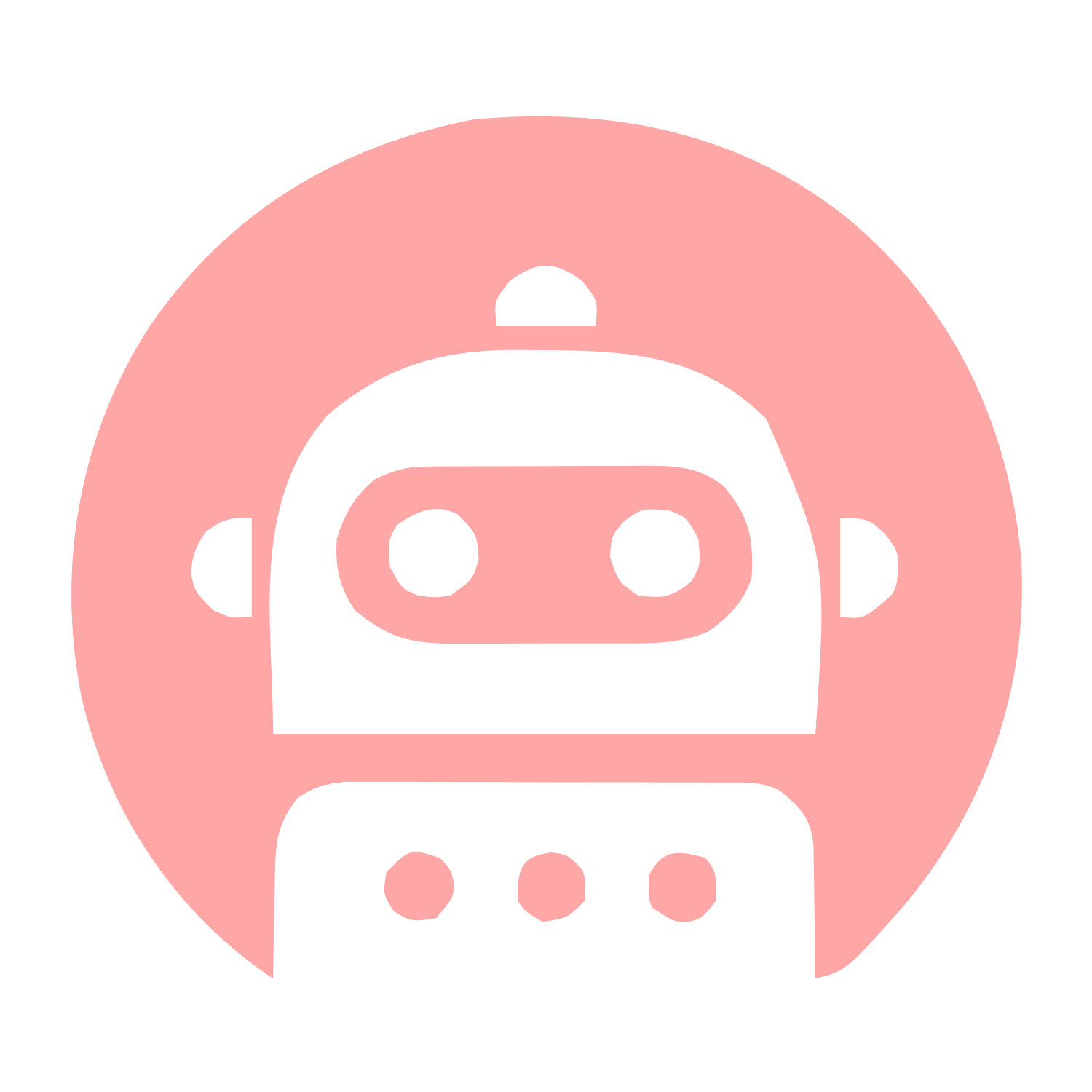 Robot Face Circle Logo #ffa6a6