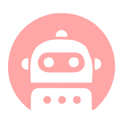 Robot Face Circle Logo #ffa6a6