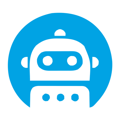 Robot Face Circle Logo #00a3e4