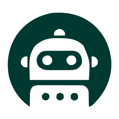 Robot Face Circle Logo #003932