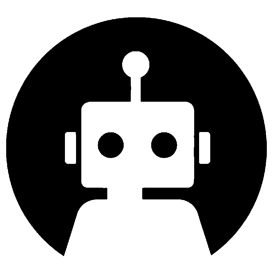 Robot Head Circle Logo