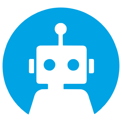 Robot Head Circle Logo #00a3e4
