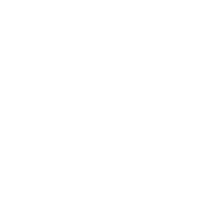 Robot Head Circle Logo #ffffff