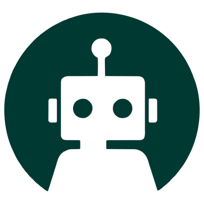 Robot Head Circle Logo #003932