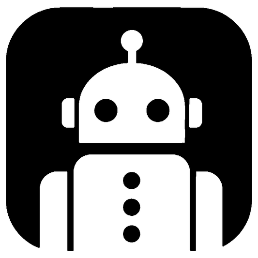 Negative Space Robot Logo