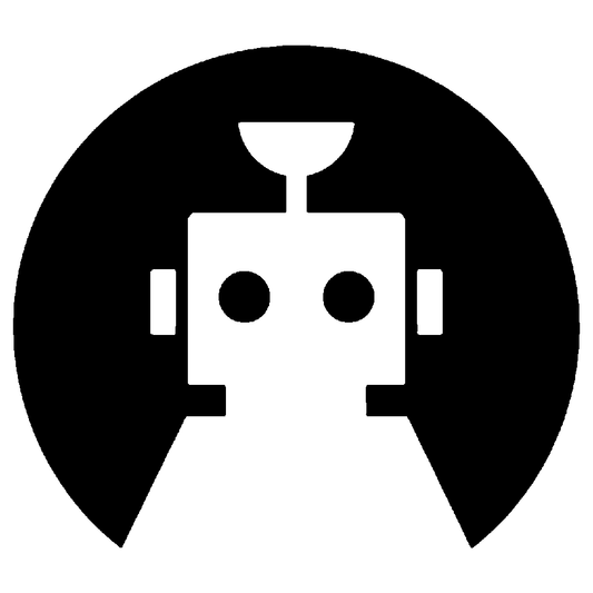 Negative Space Robot Logo