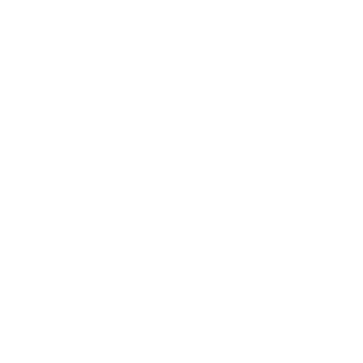 Negative Space Robot Logo #ffffff