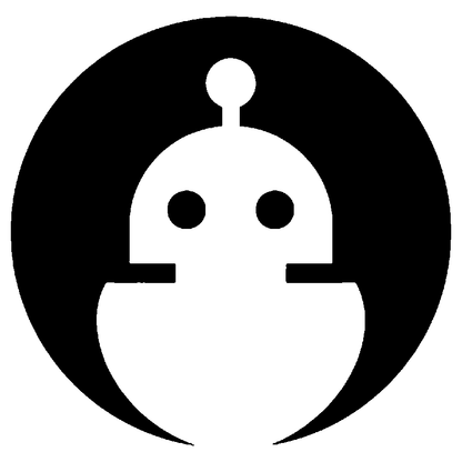 Robot Head Negative Space Logo