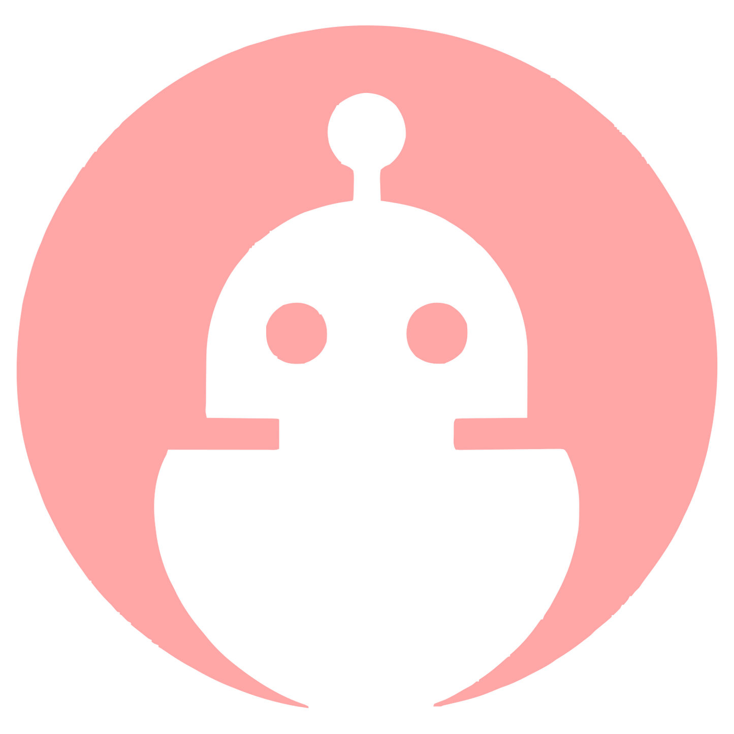 Robot Head Negative Space Logo #ffa6a6
