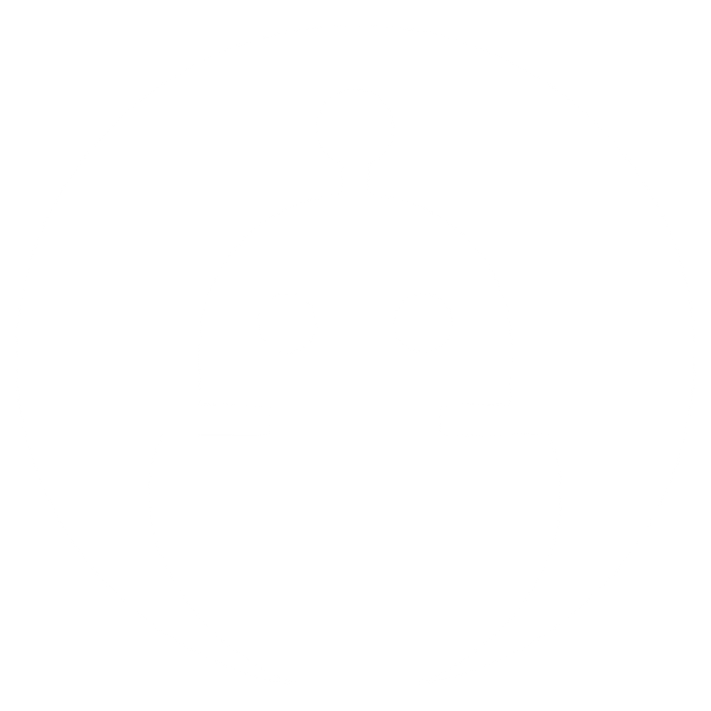 Robot Head Negative Space Logo #ffffff