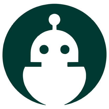 Robot Head Negative Space Logo #003932