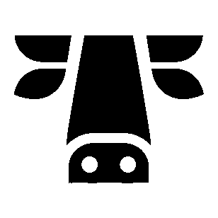 Bold Geometric Cow Logo
