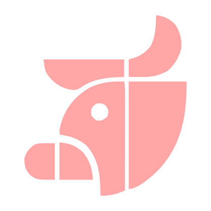 Bold Cow Logo #ffa6a6