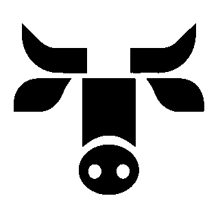 Bold Geometric Cow Logo