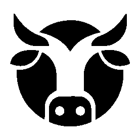 Bold Geometric Cow Logo