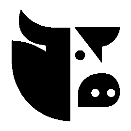 Bold Geometric Cow Logo