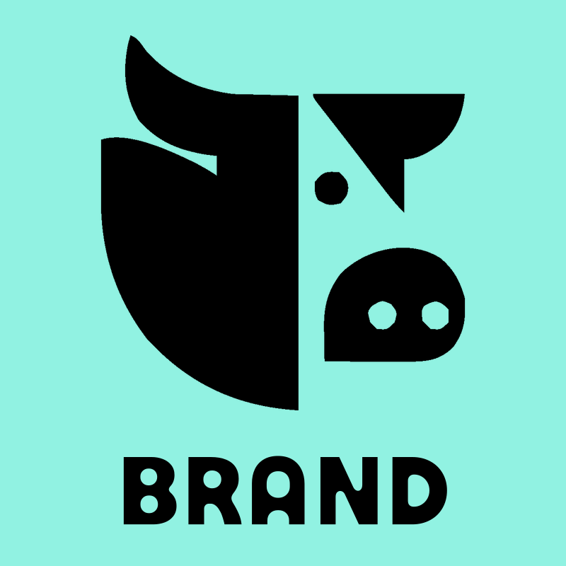 Bold Geometric Cow Logo preview
