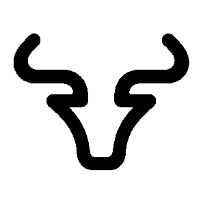 Monoline Bull Head Logo