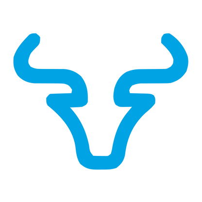 Monoline Bull Head Logo #00a3e4
