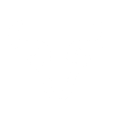 Monoline Bull Head Logo #ffffff