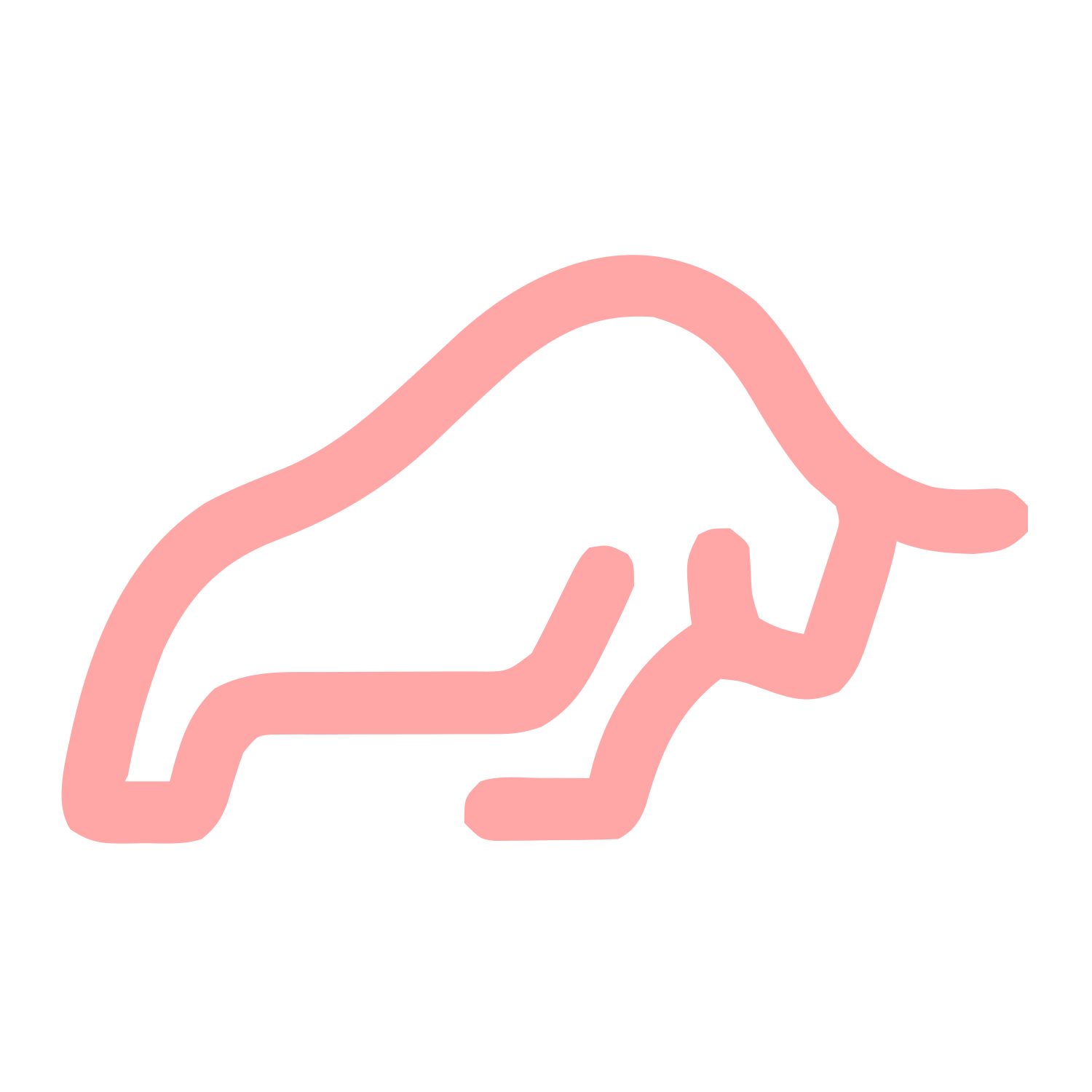 Monoline Bull Logo #ffa6a6