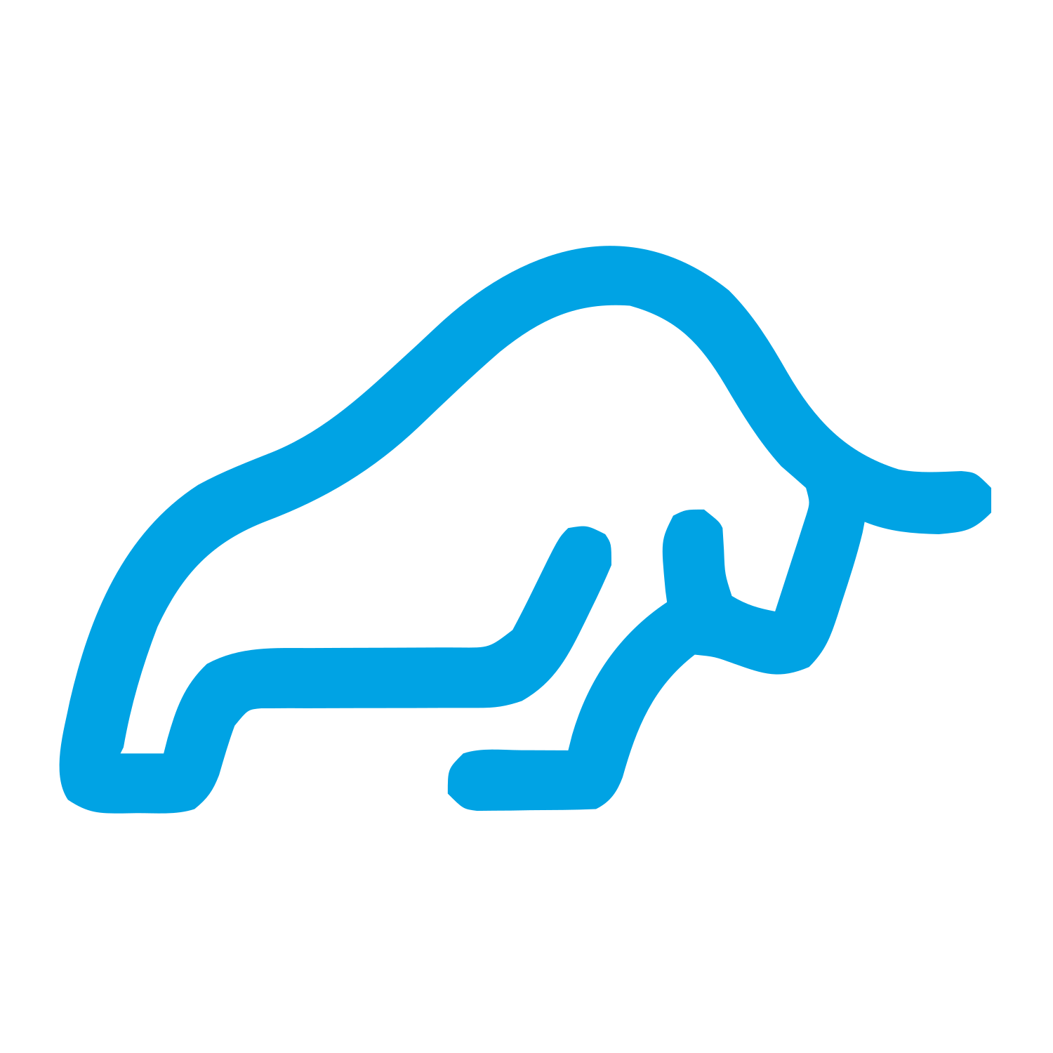 Monoline Bull Logo #00a3e4