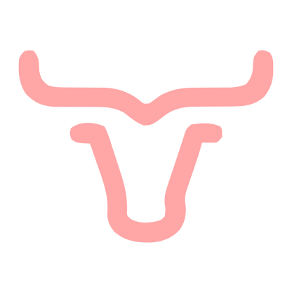 Monoline Bull Head Logo #ffa6a6