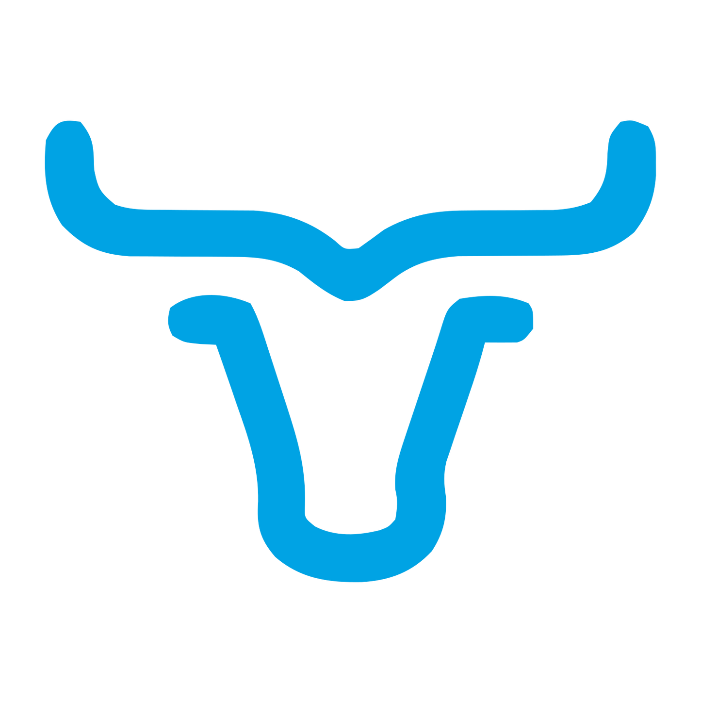 Monoline Bull Head Logo #00a3e4