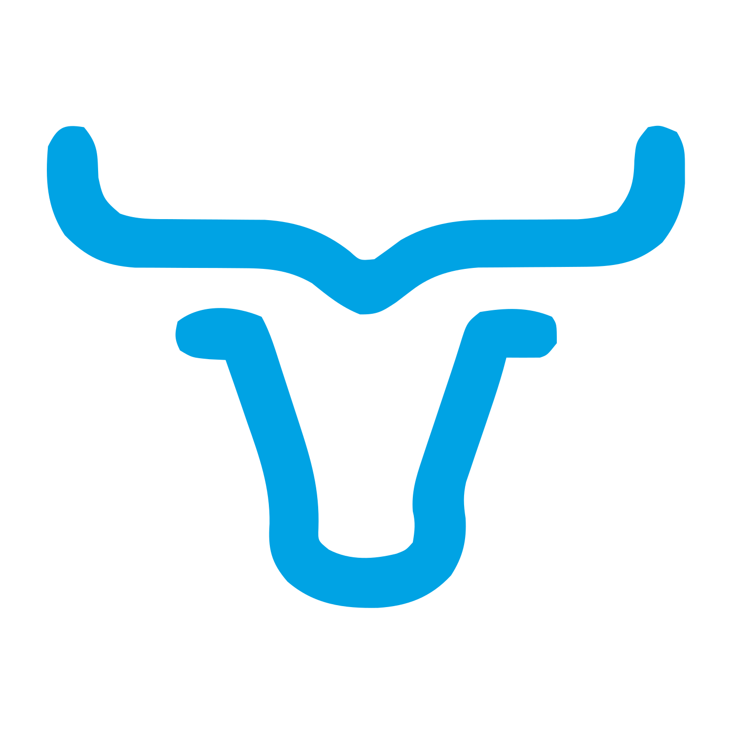 Monoline Bull Head Logo #00a3e4