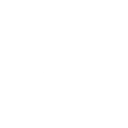 Monoline Bull Head Logo #ffffff