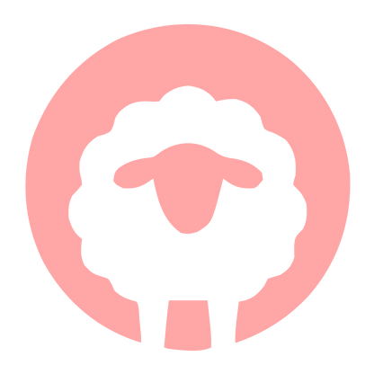 Negative Space Sheep Logo #ffa6a6