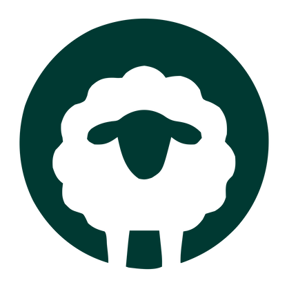 Negative Space Sheep Logo #003932