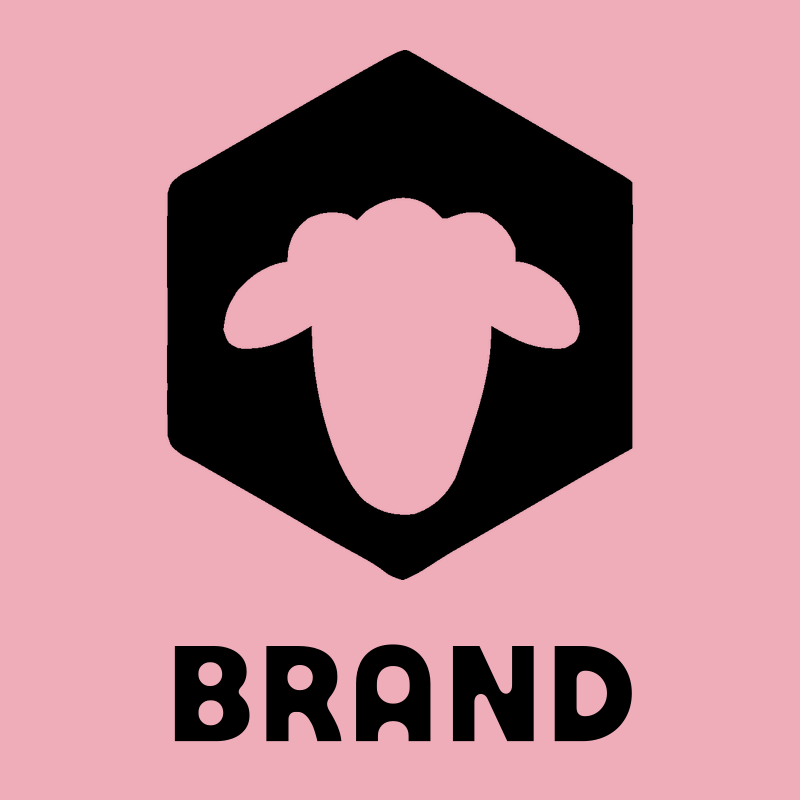 Sheep Hexagon Negative Space Logo preview