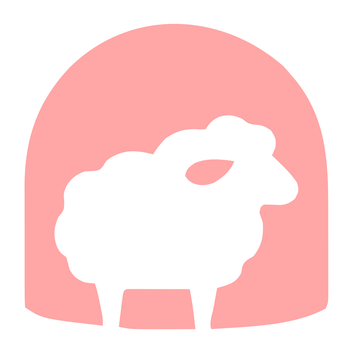 Sheep Arch Negative Space Logo #ffa6a6