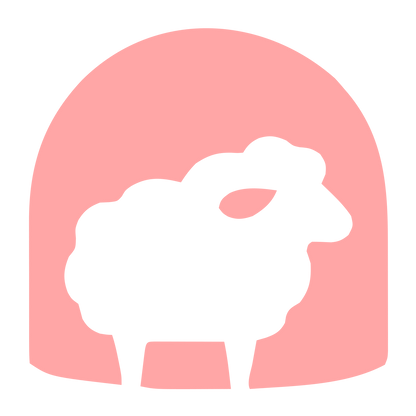 Sheep Arch Negative Space Logo #ffa6a6