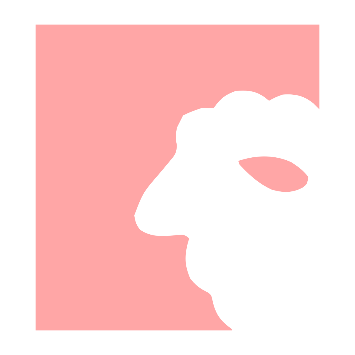 Negative Space Sheep Logo #ffa6a6