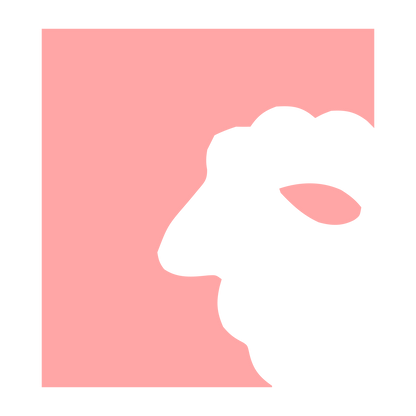 Negative Space Sheep Logo #ffa6a6