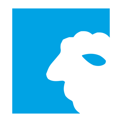 Negative Space Sheep Logo #00a3e4