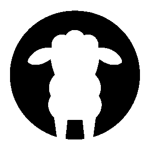 Sheep Negative Space Logo
