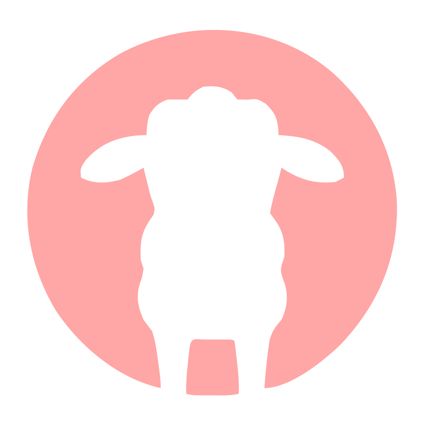 Sheep Negative Space Logo #ffa6a6
