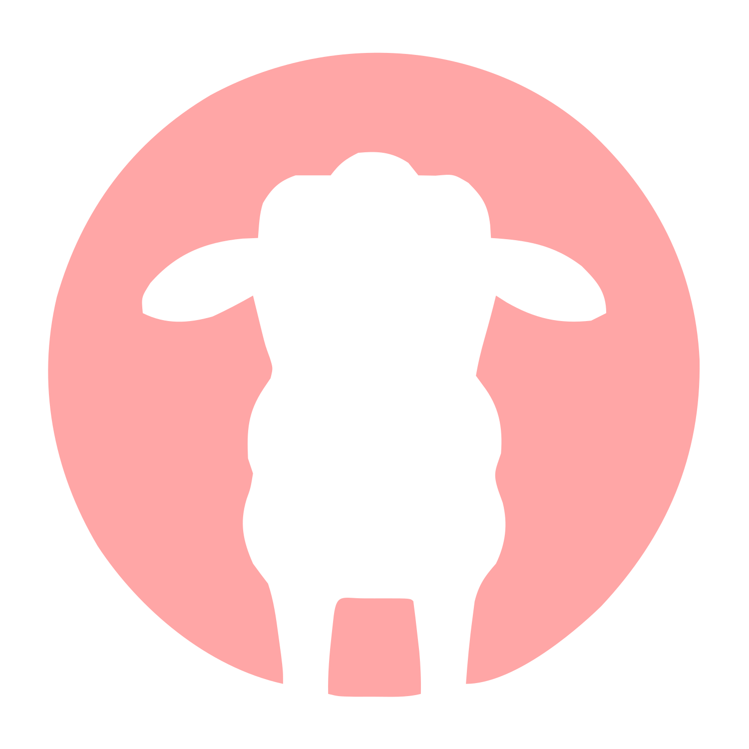 Sheep Negative Space Logo #ffa6a6