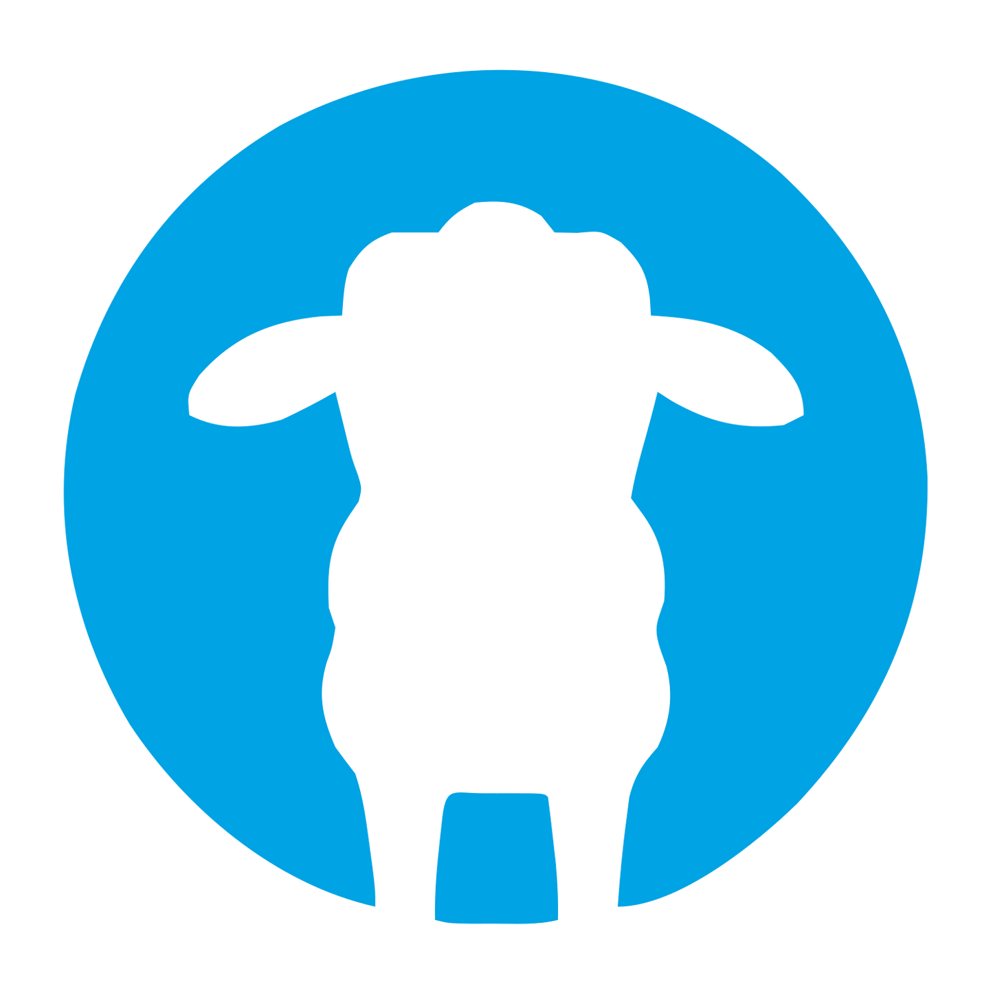 Sheep Negative Space Logo #00a3e4