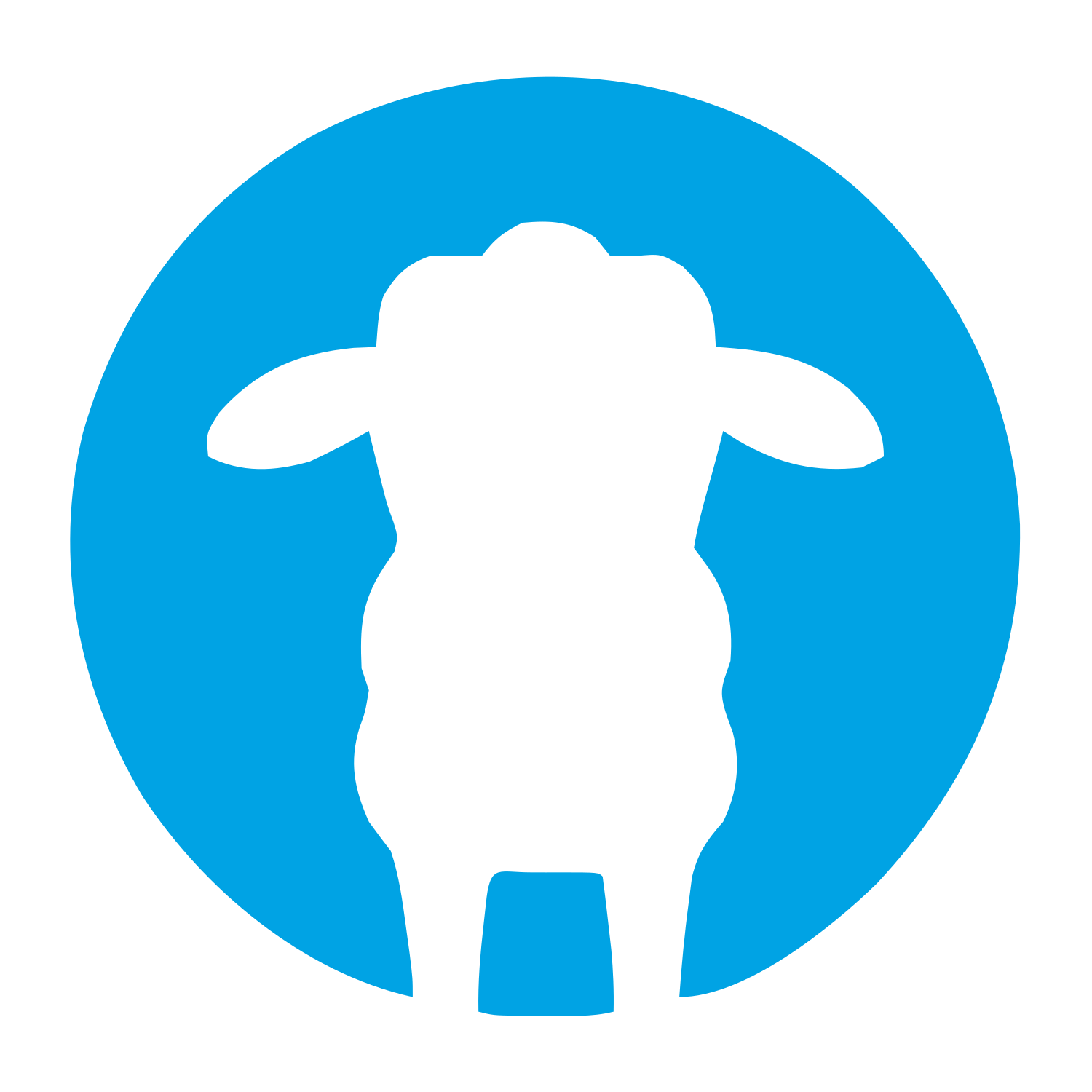 Sheep Negative Space Logo #00a3e4